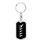 Mama Giraffe With 4 Calves v3 - Luxury Dog Tag Keychain