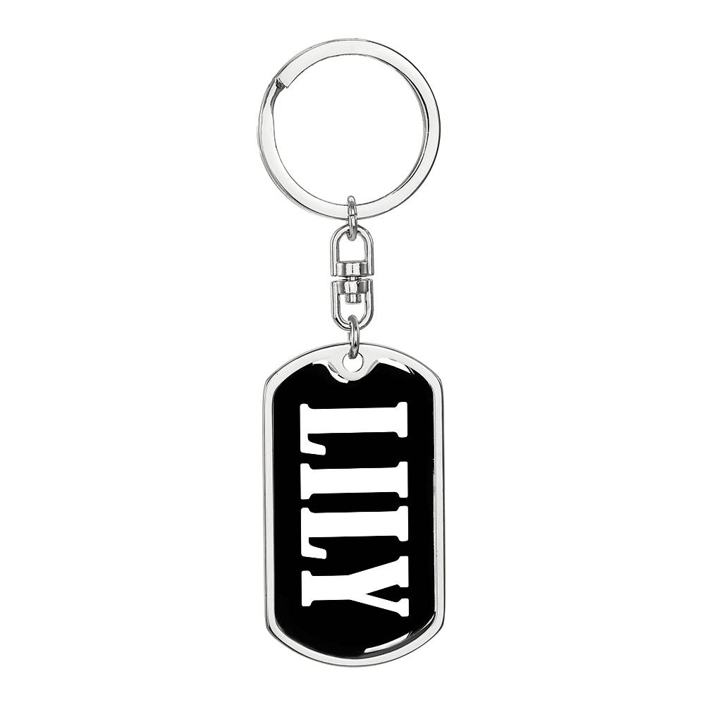 Lily v03 - Luxury Dog Tag Keychain
