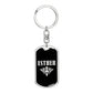Esther v02a - Luxury Dog Tag Keychain