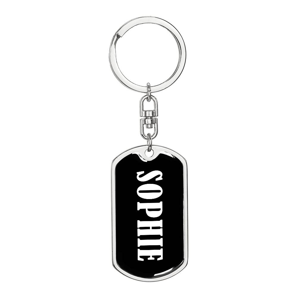 Sophie v03 - Luxury Dog Tag Keychain