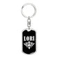 Lori v03a - Luxury Dog Tag Keychain