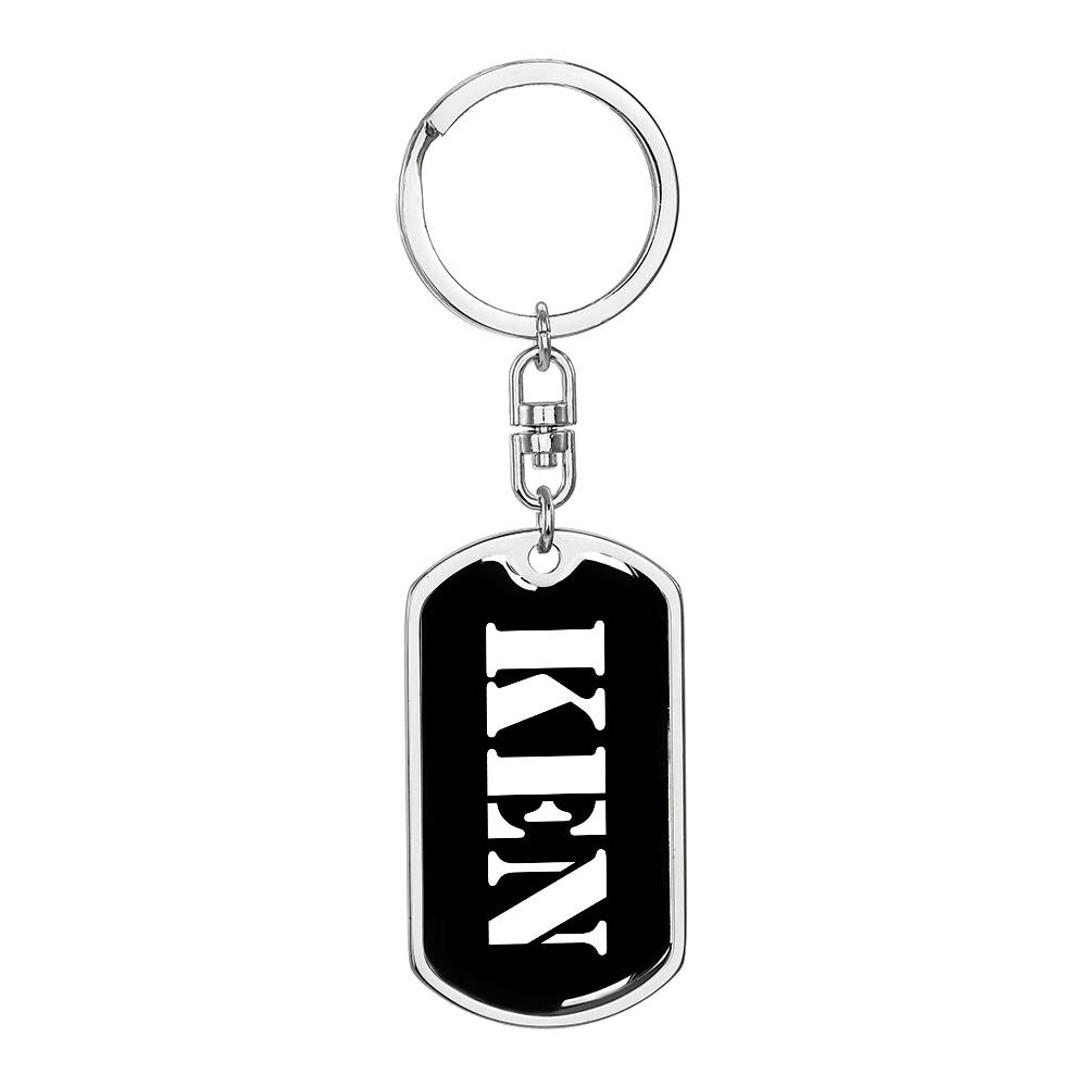 Ken v2 - Luxury Dog Tag Keychain