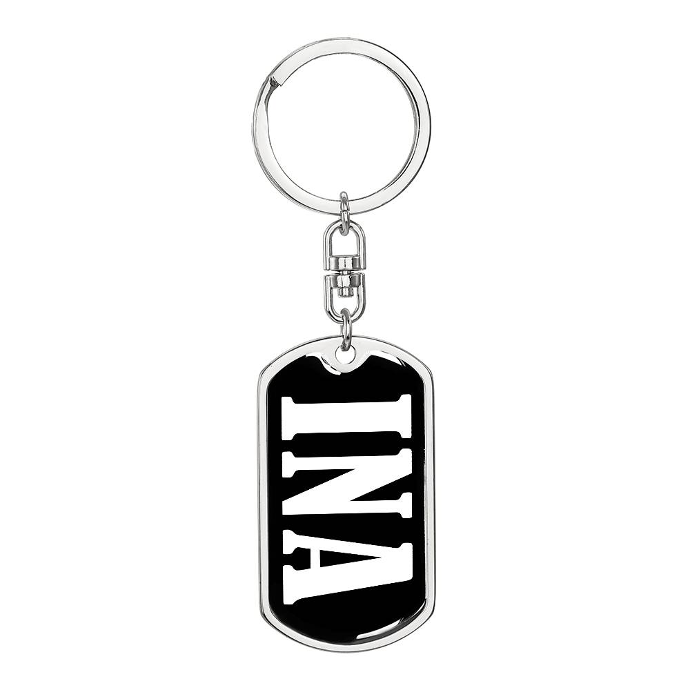 Ina v03 - Luxury Dog Tag Keychain