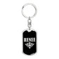 Renee v02a - Luxury Dog Tag Keychain