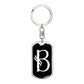 Initial B v001-13 - Luxury Dog Tag Keychain