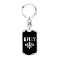Kelly v03a - Luxury Dog Tag Keychain