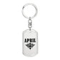 April v01a - Luxury Dog Tag Keychain