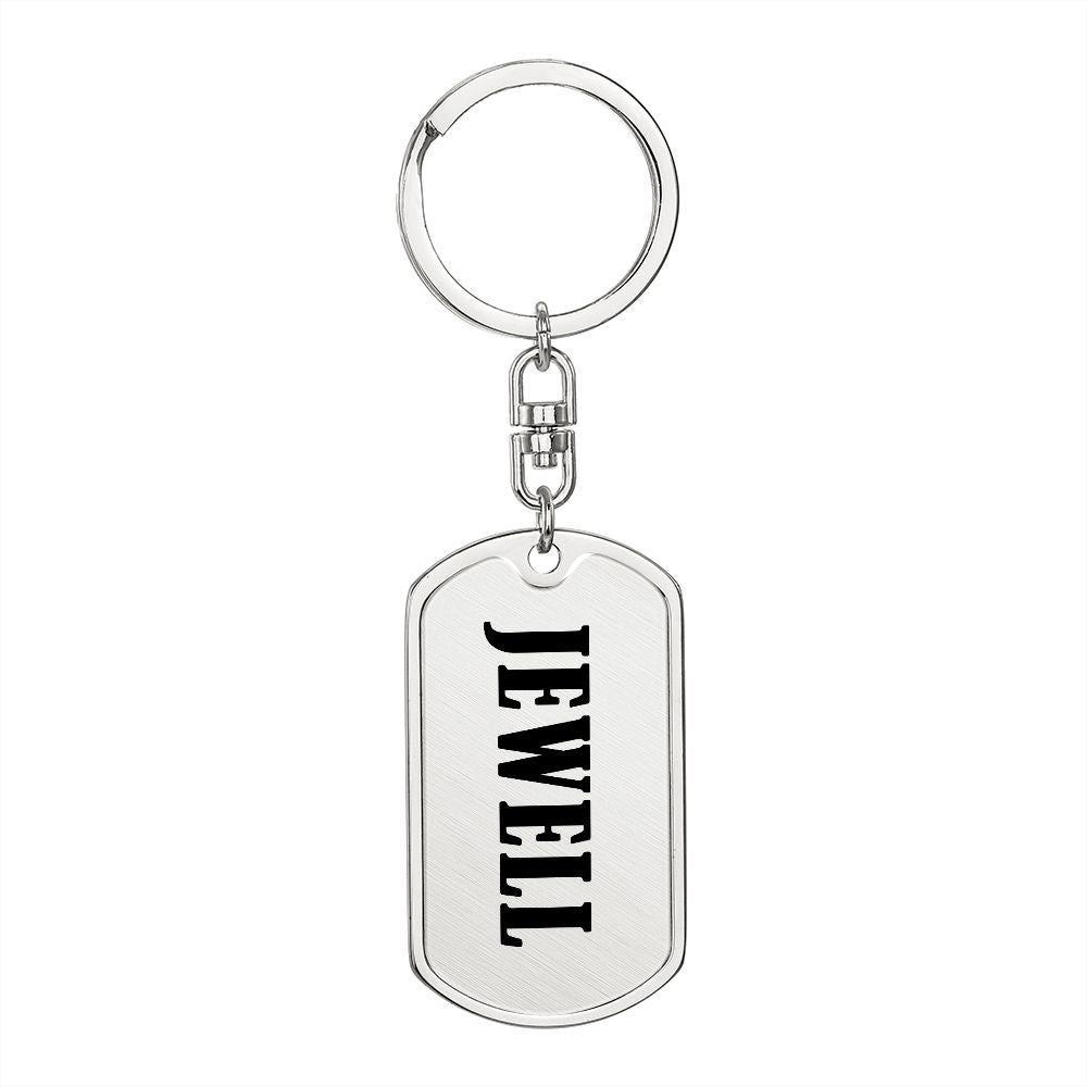 Jewell v01 - Luxury Dog Tag Keychain