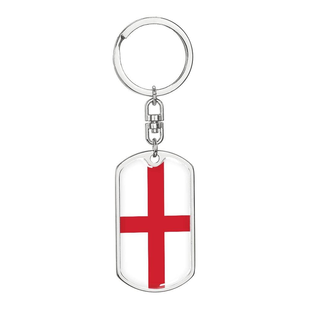 English Flag - Luxury Dog Tag Keychain