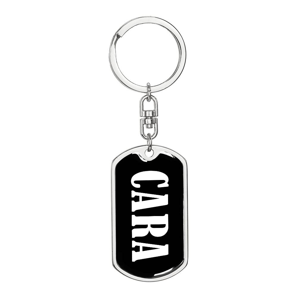 Cara v03 - Luxury Dog Tag Keychain