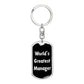 World's Greatest Manager v3 - Luxury Dog Tag Keychain