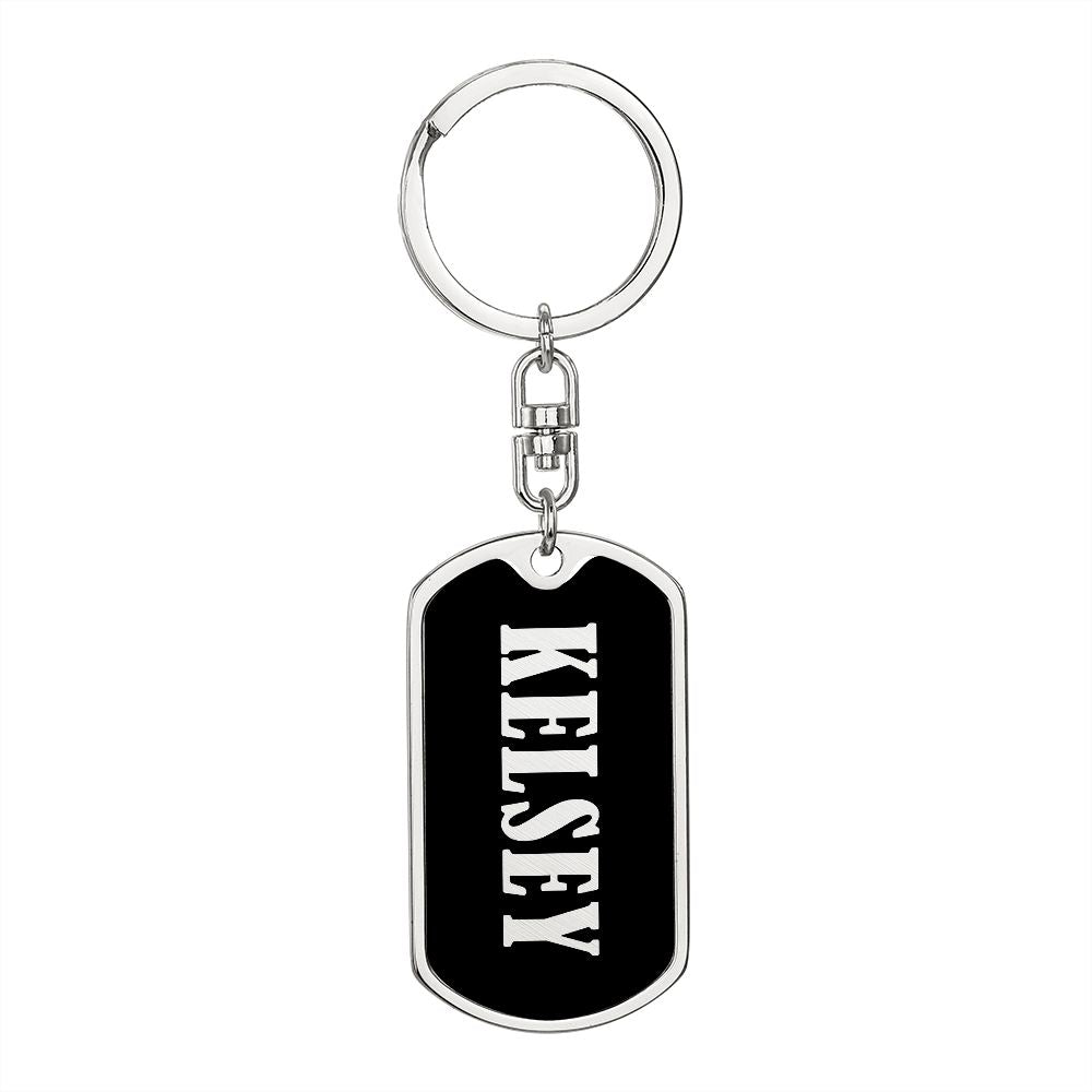 Kelsey v02 - Luxury Dog Tag Keychain
