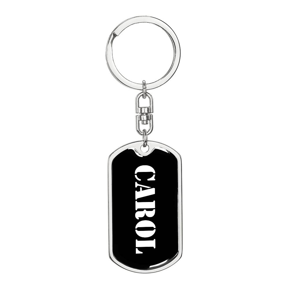 Carol v3 - Luxury Dog Tag Keychain