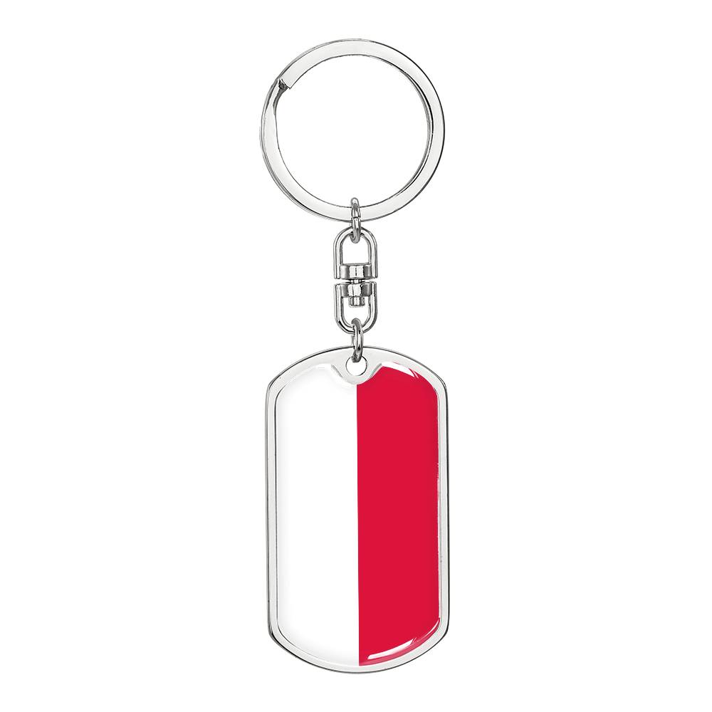 Polish Flag - Luxury Dog Tag Keychain