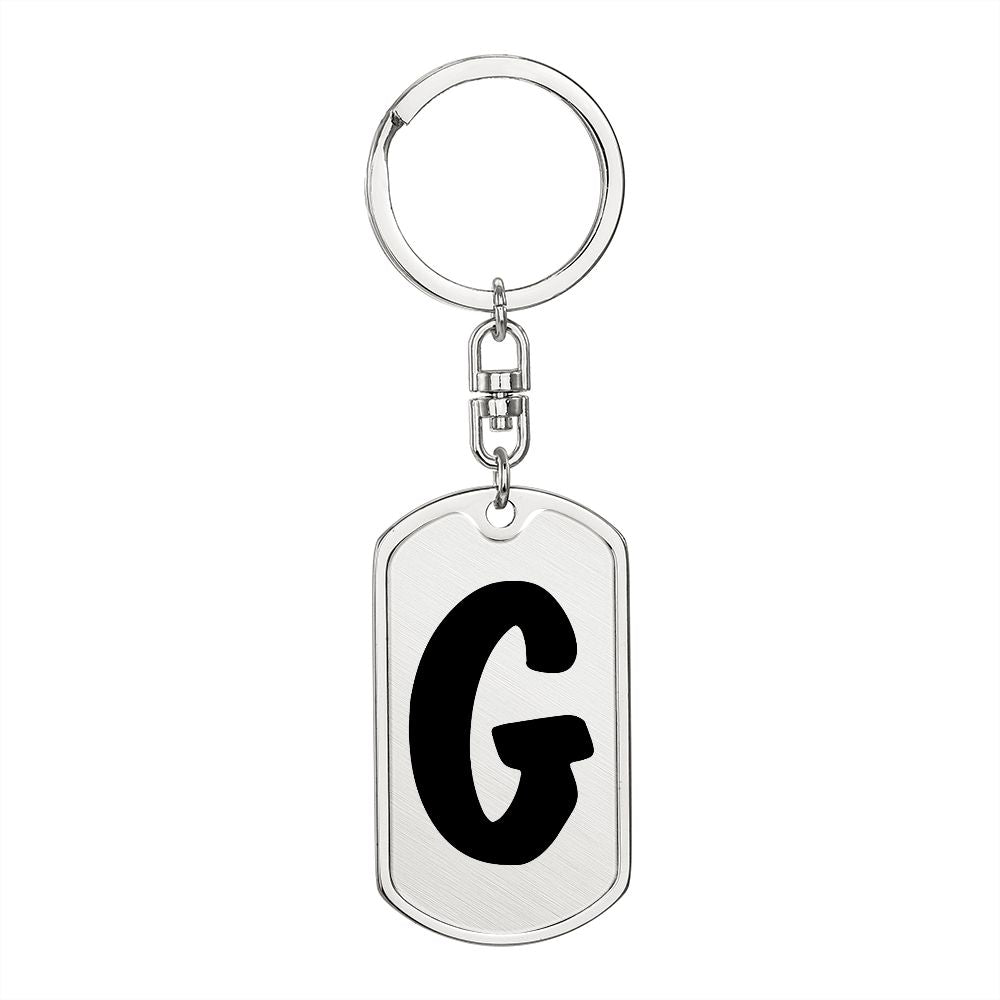 Initial G v1b - Luxury Dog Tag Keychain