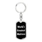 World's Greatest Waitress v3 - Luxury Dog Tag Keychain