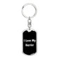 Love My Harrier v6 - Luxury Dog Tag Keychain