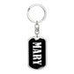Mary v01w - Luxury Dog Tag Keychain