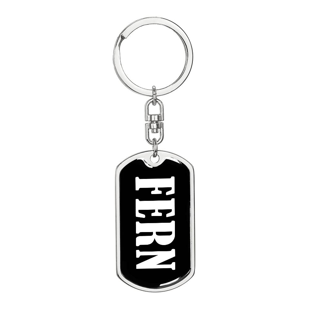 Fern v03 - Luxury Dog Tag Keychain