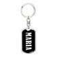 Maria v01w - Luxury Dog Tag Keychain