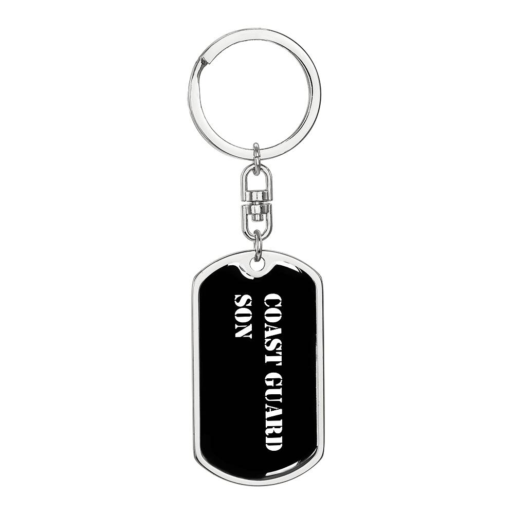 Coast Guard Son v3 - Luxury Dog Tag Keychain