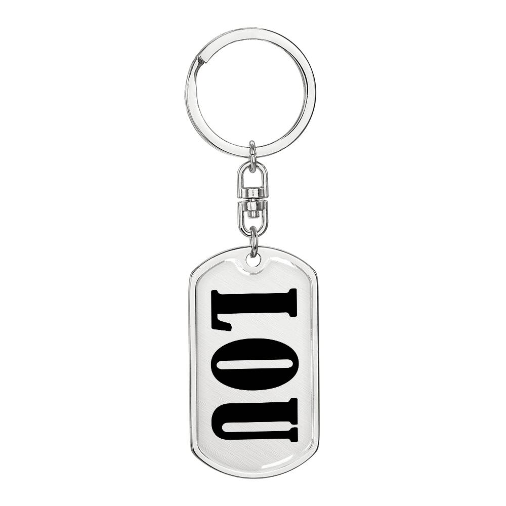 Lou v01 - Luxury Dog Tag Keychain