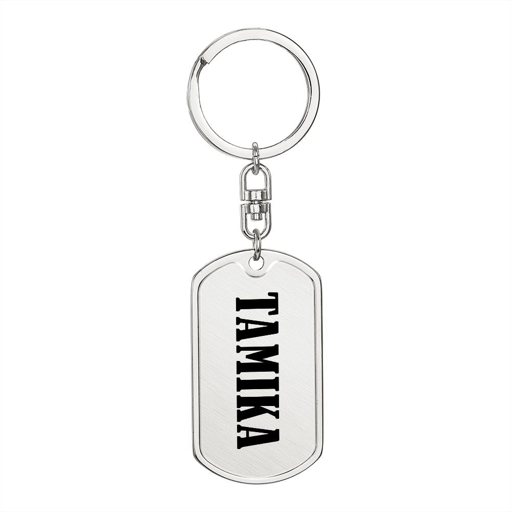 Tamika v01 - Luxury Dog Tag Keychain