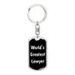 World's Greatest Lawyer v2 - Luxury Dog Tag Keychain