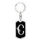 Initial C v001-13 - Luxury Dog Tag Keychain