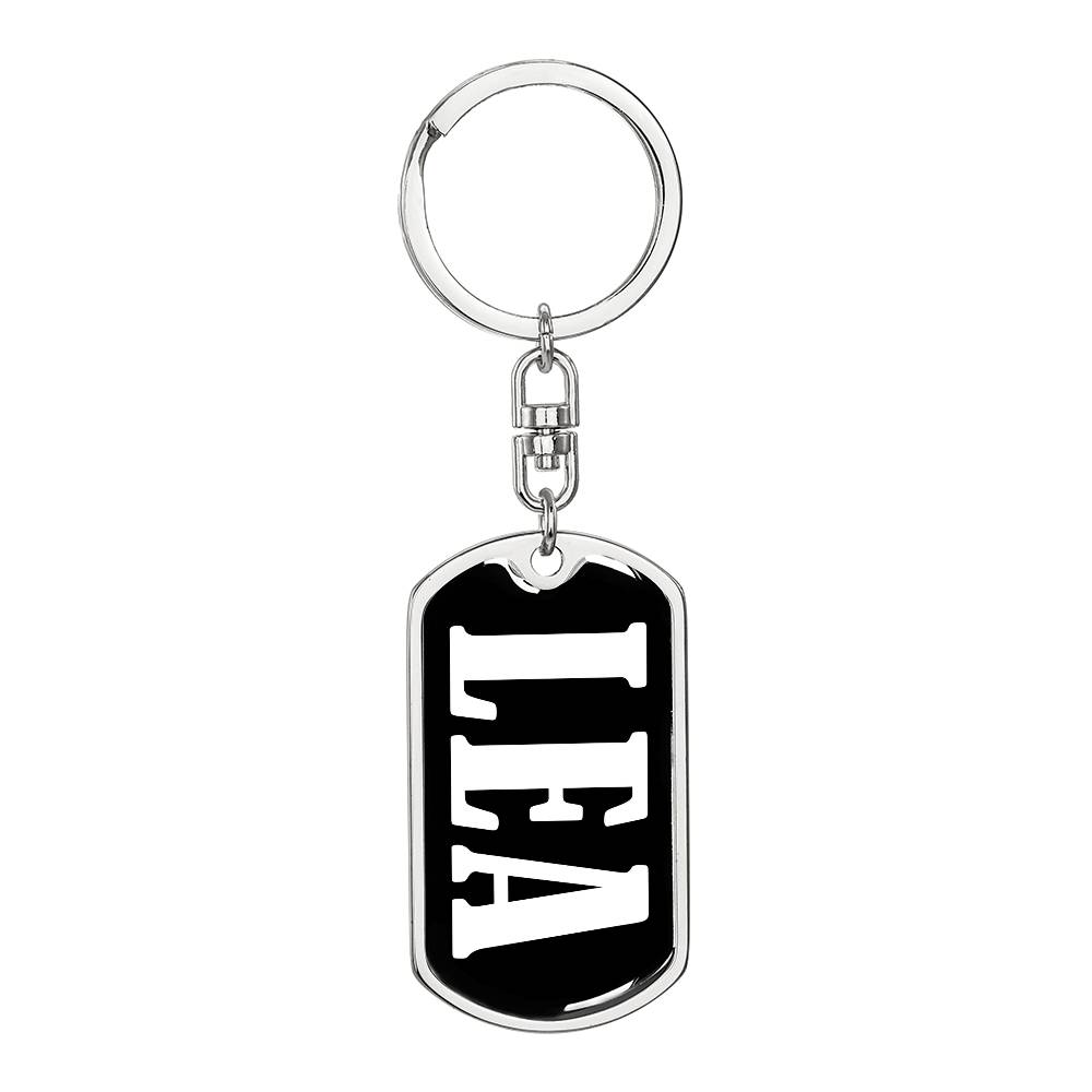 Lea v03 - Luxury Dog Tag Keychain