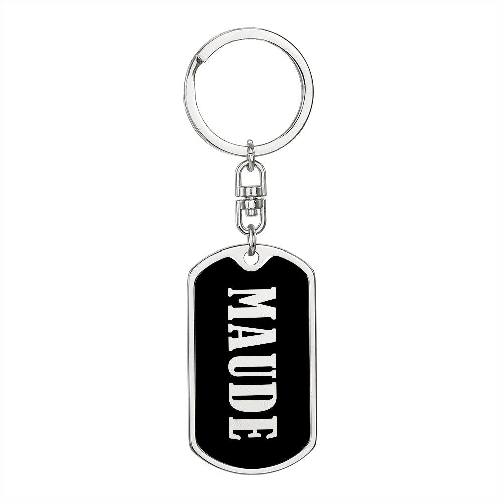 Maude v02 - Luxury Dog Tag Keychain