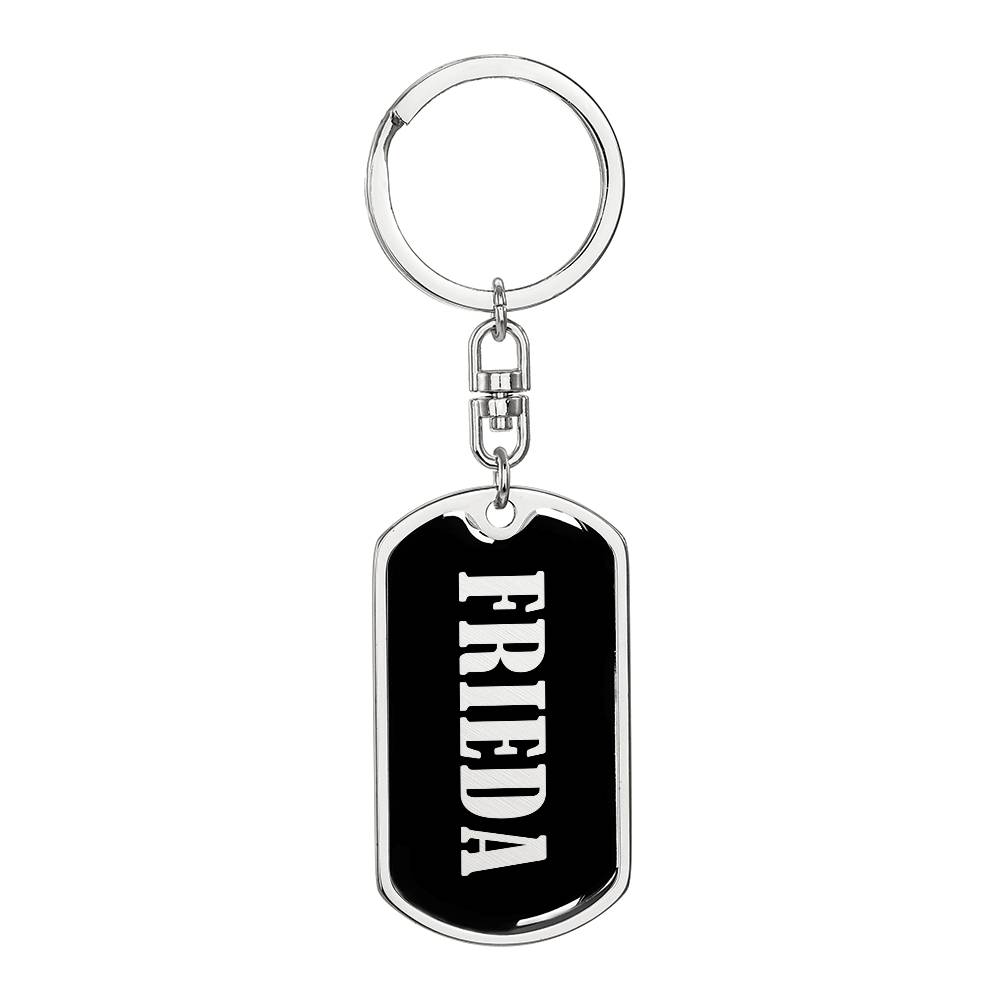 Frieda v02 - Luxury Dog Tag Keychain