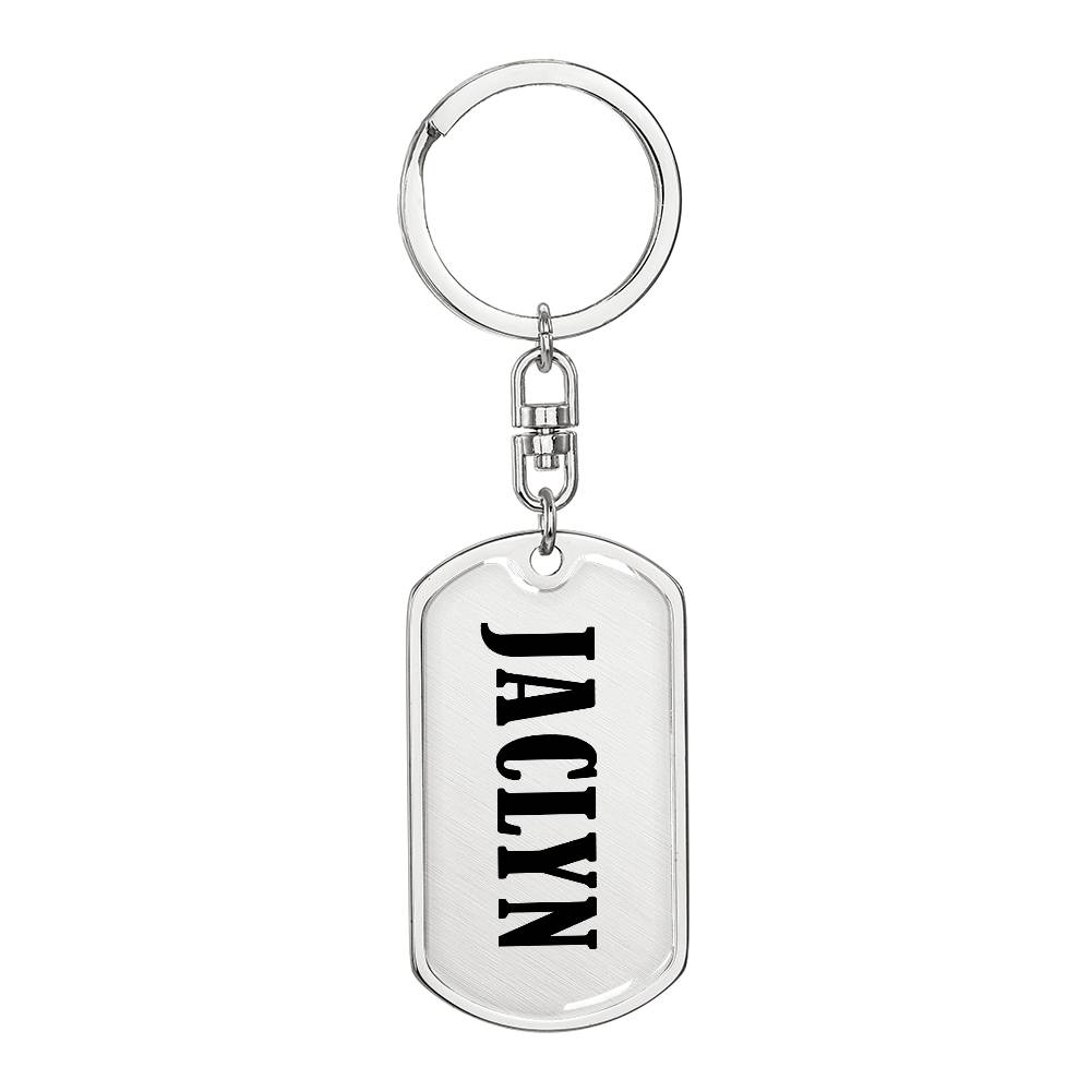Jaclyn v01 - Luxury Dog Tag Keychain