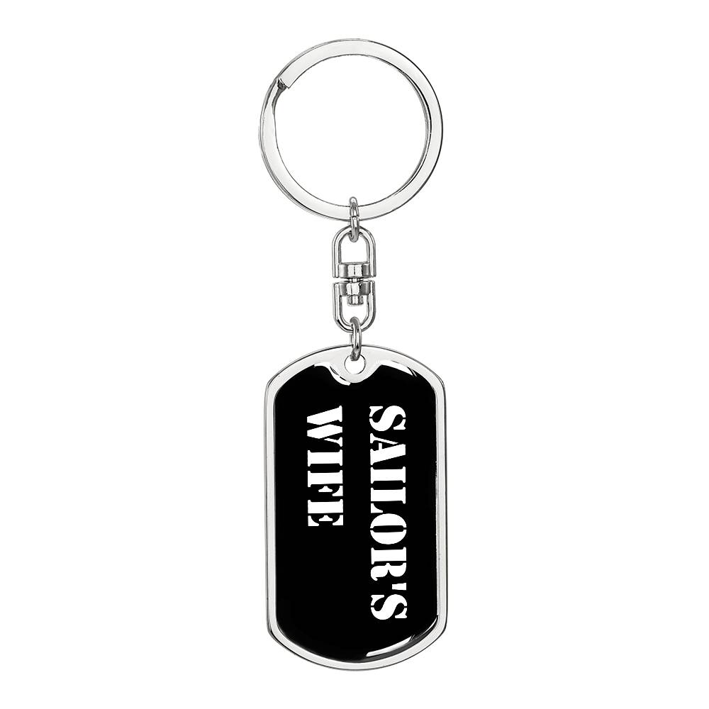 Sailor's Wife v3 - Luxury Dog Tag Keychain