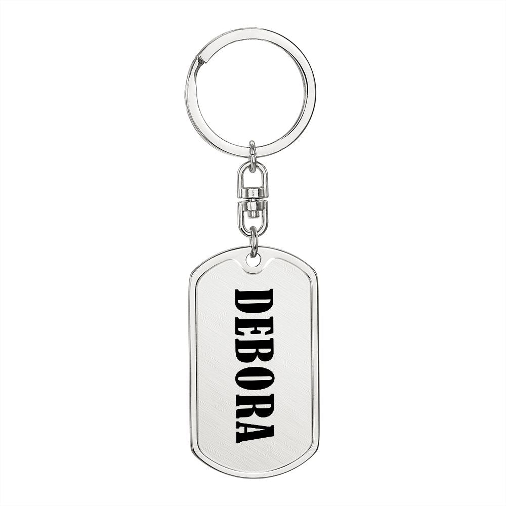 Debora v01 - Luxury Dog Tag Keychain