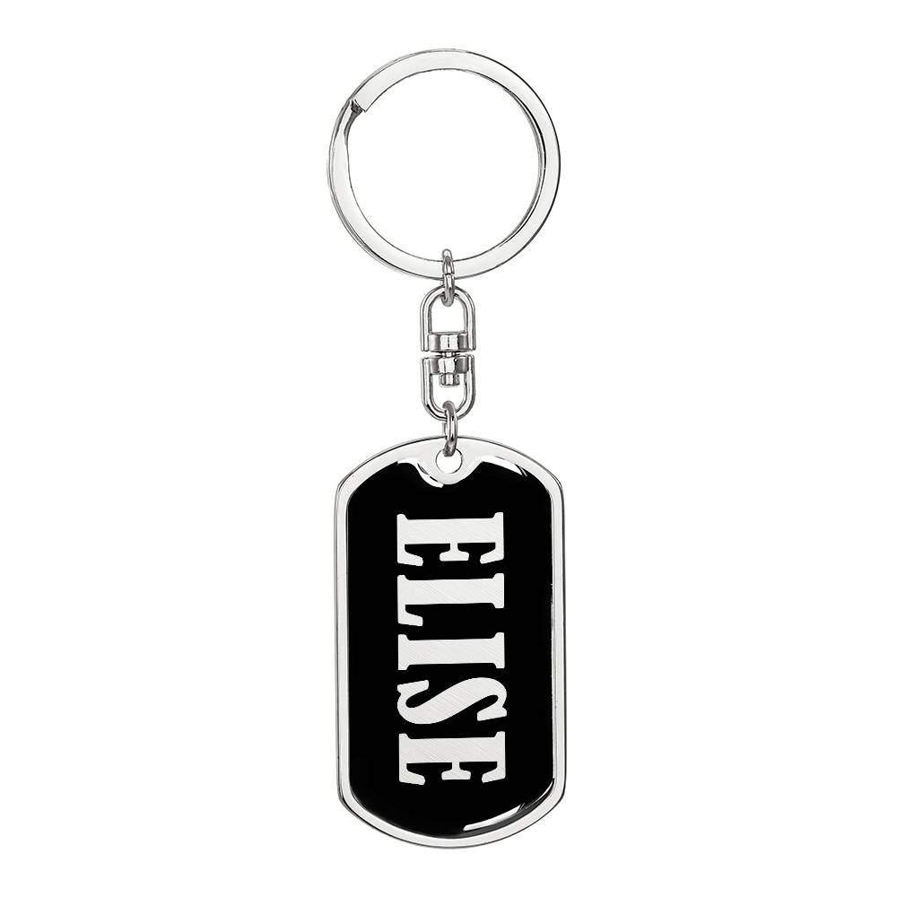Elise v02 - Luxury Dog Tag Keychain