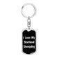 Love My Shetland Sheepdog v6 - Luxury Dog Tag Keychain