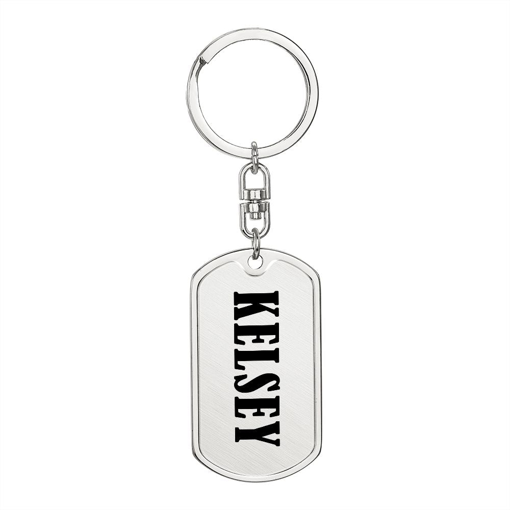 Kelsey v01 - Luxury Dog Tag Keychain