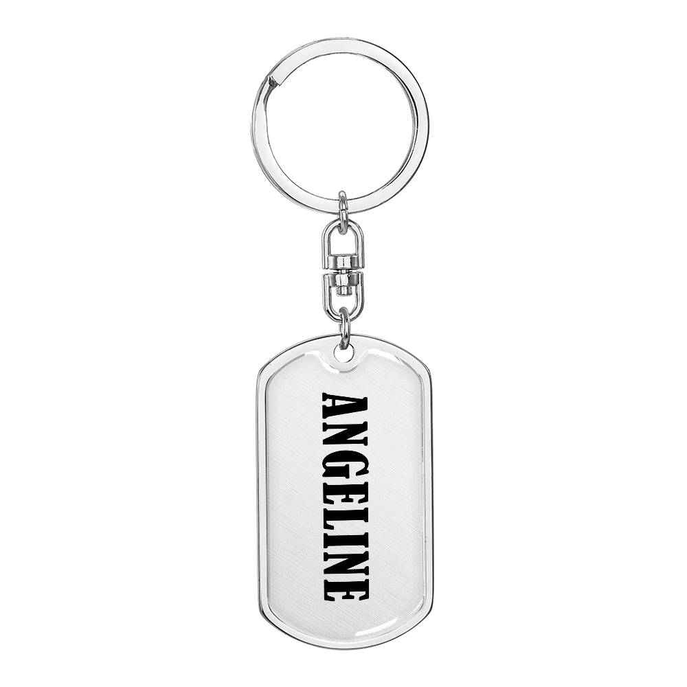 Angeline v01 - Luxury Dog Tag Keychain