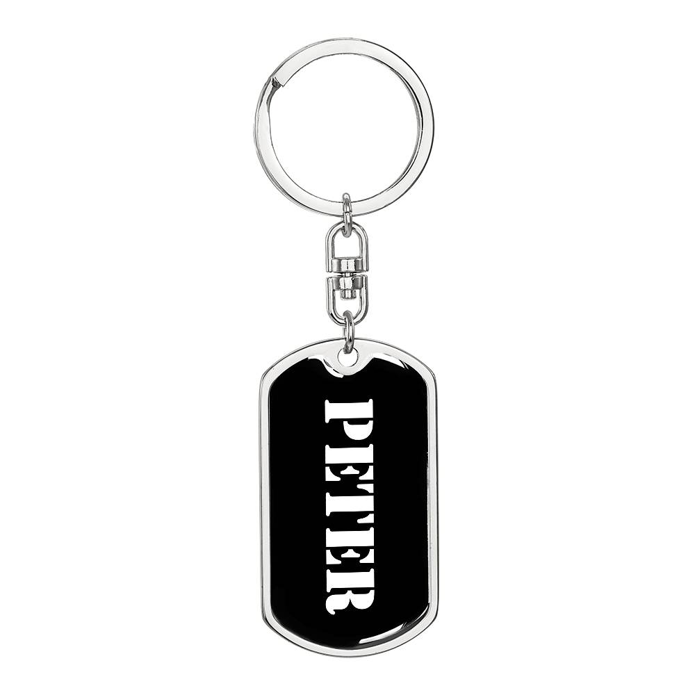 Peter v2 - Luxury Dog Tag Keychain