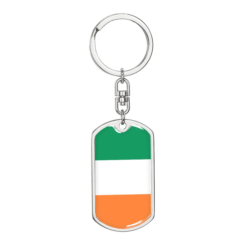 Irish Flag - Luxury Dog Tag Keychain