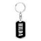 Hilda v01w - Luxury Dog Tag Keychain
