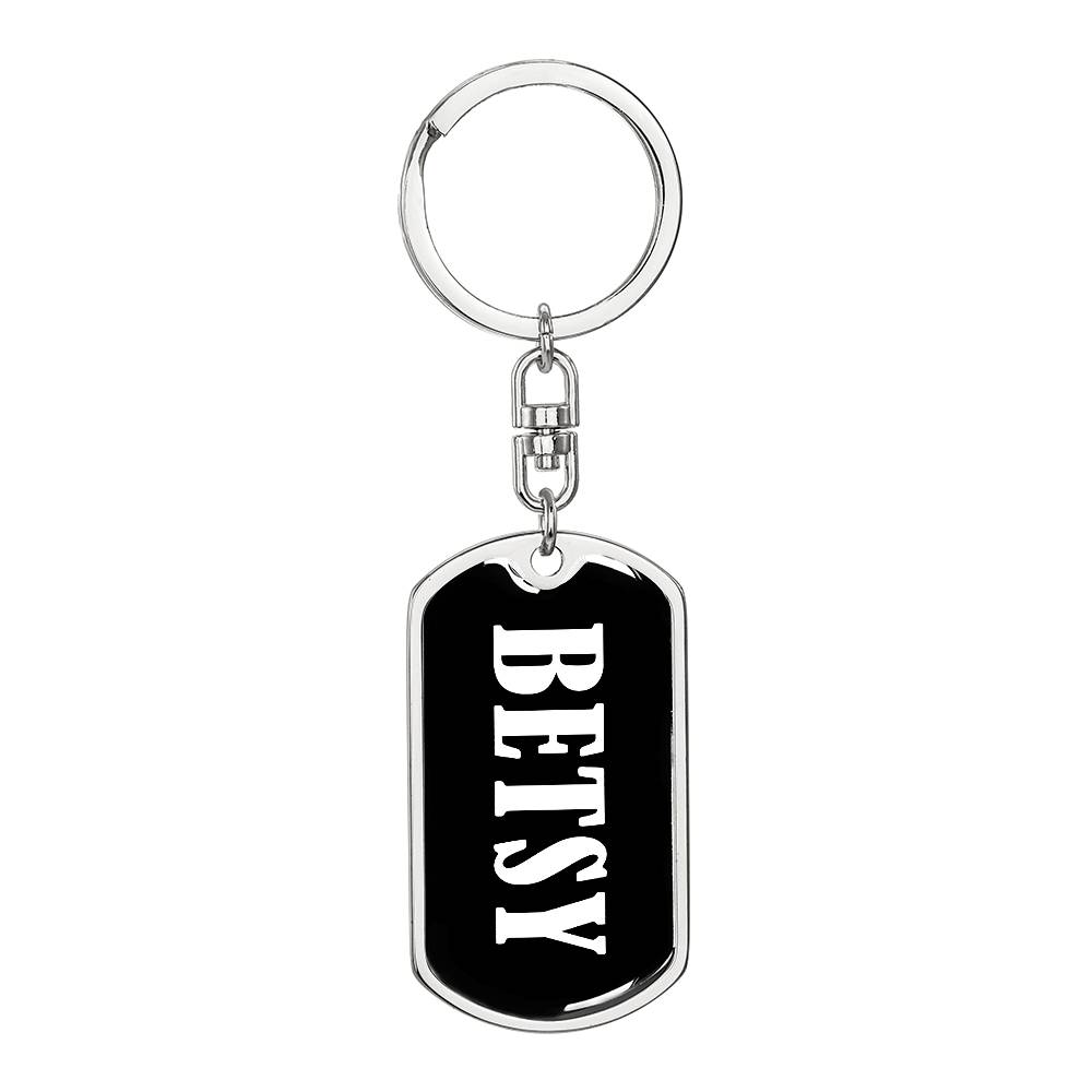 Betsy v03 - Luxury Dog Tag Keychain