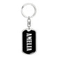 Amelia v01w - Luxury Dog Tag Keychain