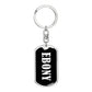 Ebony v03 - Luxury Dog Tag Keychain