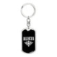 Alicia v03a - Luxury Dog Tag Keychain
