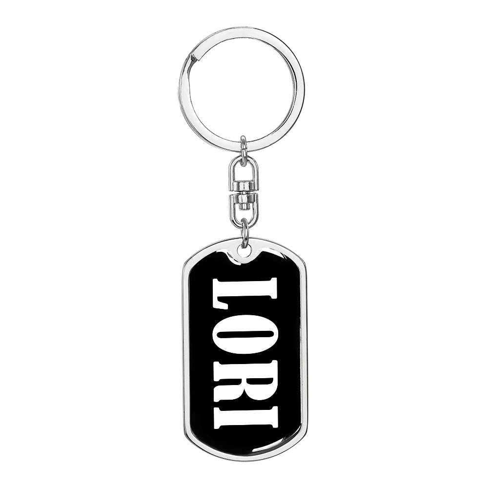 Lori v01w - Luxury Dog Tag Keychain