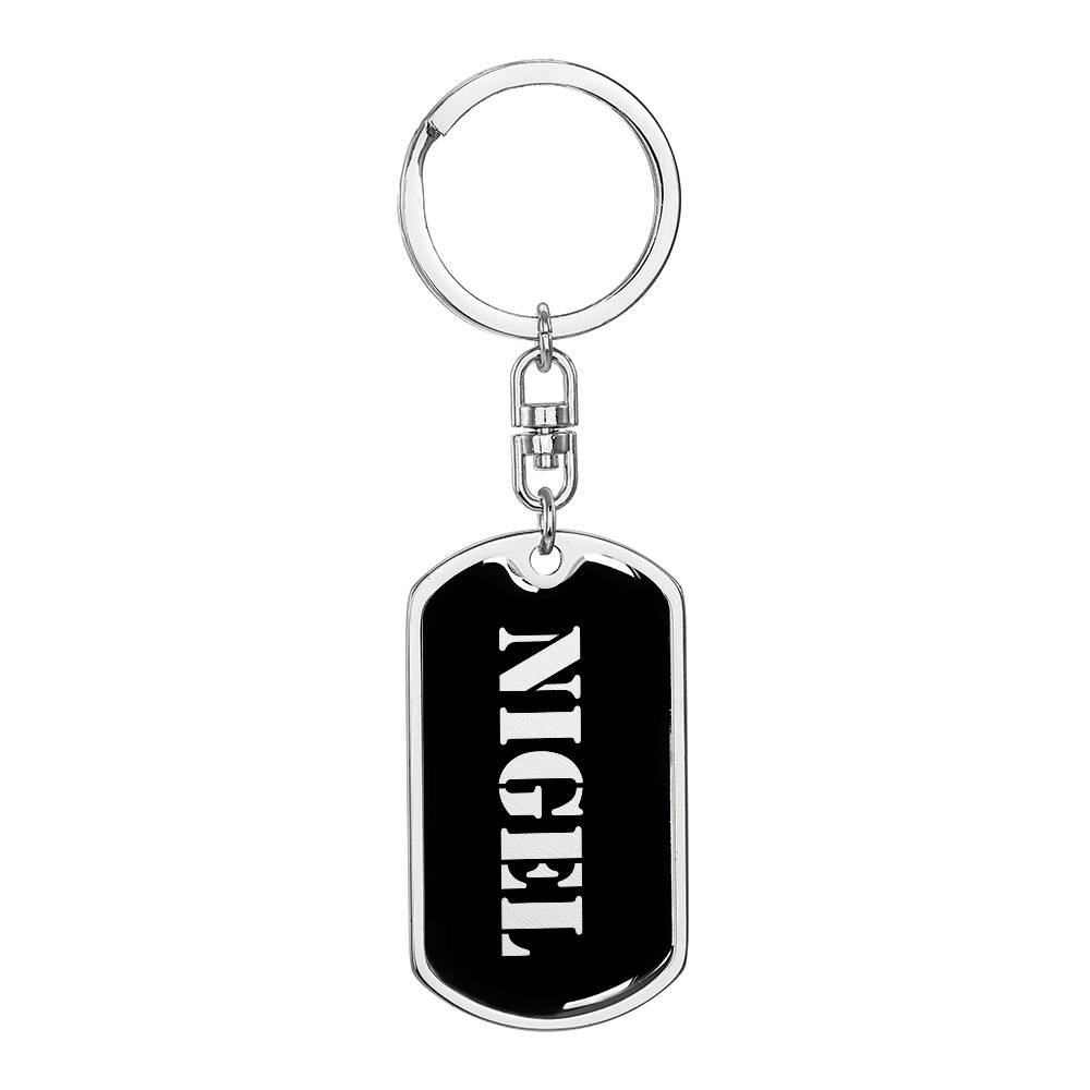 Nigel v2 - Luxury Dog Tag Keychain