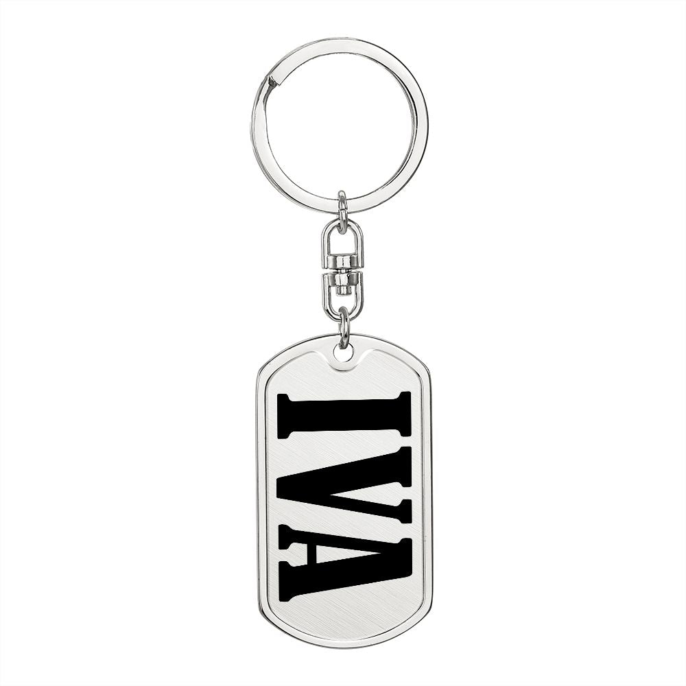Iva v01 - Luxury Dog Tag Keychain