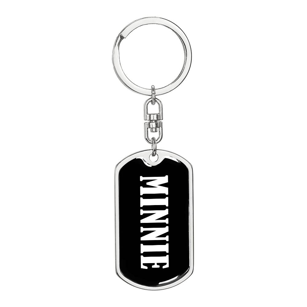 Minnie v01w - Luxury Dog Tag Keychain